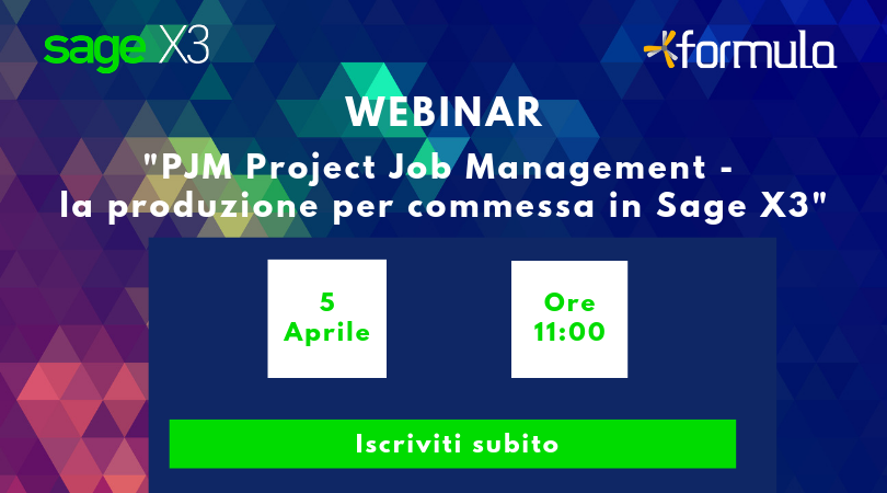 FImpresoft's tweet photo. [#Webinar] Venerdì 5 aprile alle 11:00 partecipa al webinar “PJM Project Job Management – la produzione per commessa in Sage X3”.  Iscriviti qui: https://t.co/G1pZ4c7Re8  https://t.co/gbSvfmTycq https://t.co/XSK09QknIi
