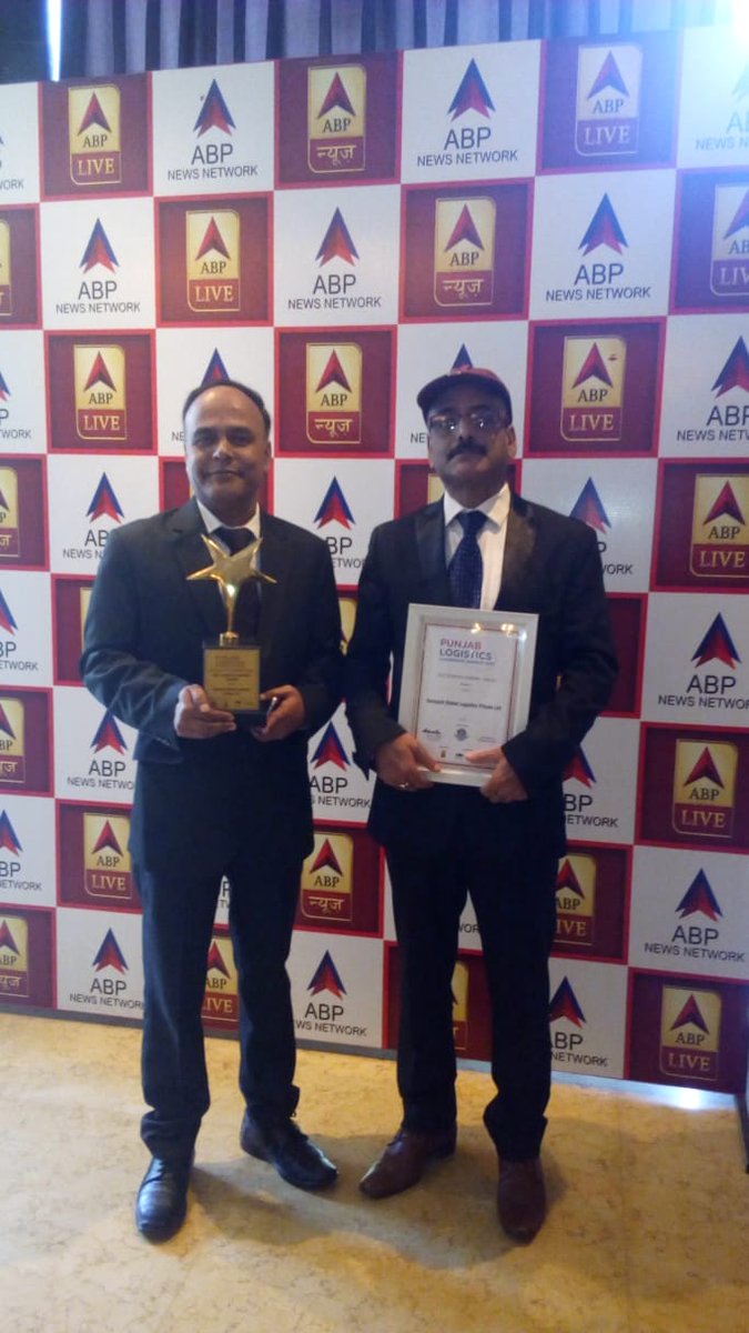 SamparkGlobal's tweet photo. Recently Sampark Global Logistics had been awarded as Best Logistics Service Provider in Punjab
#logistics #punjablogistics #abpnews #SamparkGlobal 
#logisticsmanagement #logisticsserviceprovider https://t.co/vyQuufz4Fx