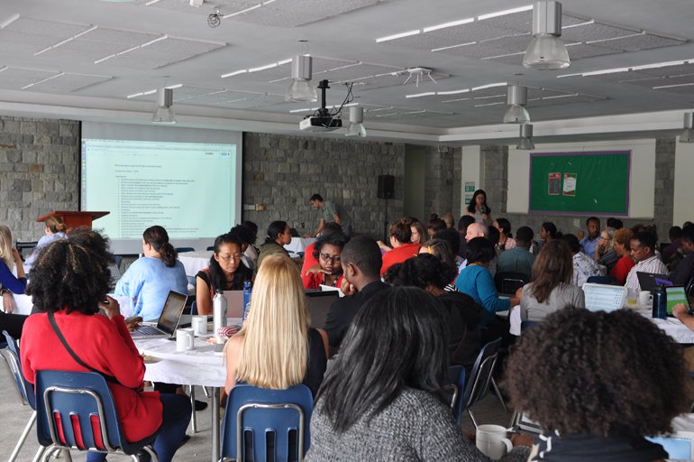 What would the Plex look like in the ES? Members of the ICS RandD team, <a href="/EduRonen/">Ronen</a> and <a href="/eunyunite/">Ms. Eunice Yun</a>, leading a PD session with the entire ES team on the upcoming PLex period. #icsaddis #icsPLC