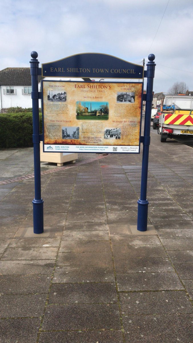 RM_Install's tweet photo. Earl Shilton Heritage Trail now visible on Towns' Notice Board installed today. https://t.co/Ydom20drsZ