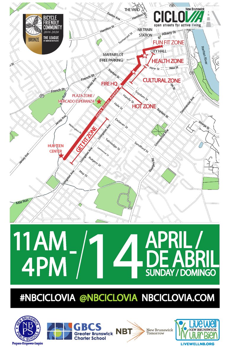 Here’s our new map for next Sunday’s Event!  More information at nbactive.com