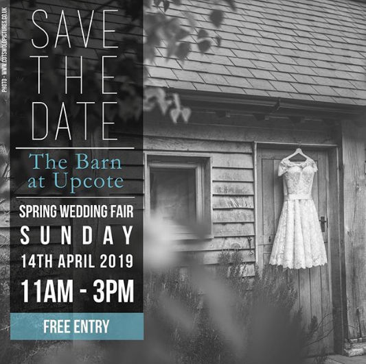 👰🏻 🤵🏻 SAVE THE DATE 👰🏻 🤵🏻 Our #WeddingFayre is SUNDAY 14th APRIL, we have a whole host of amazing suppliers waiting just for YOU! From fantastic caterers to florists to photographers... the world will be our oyster! Come see us from 11am - 3pm 🥂 #upcotebarn #upcotebarnwedding