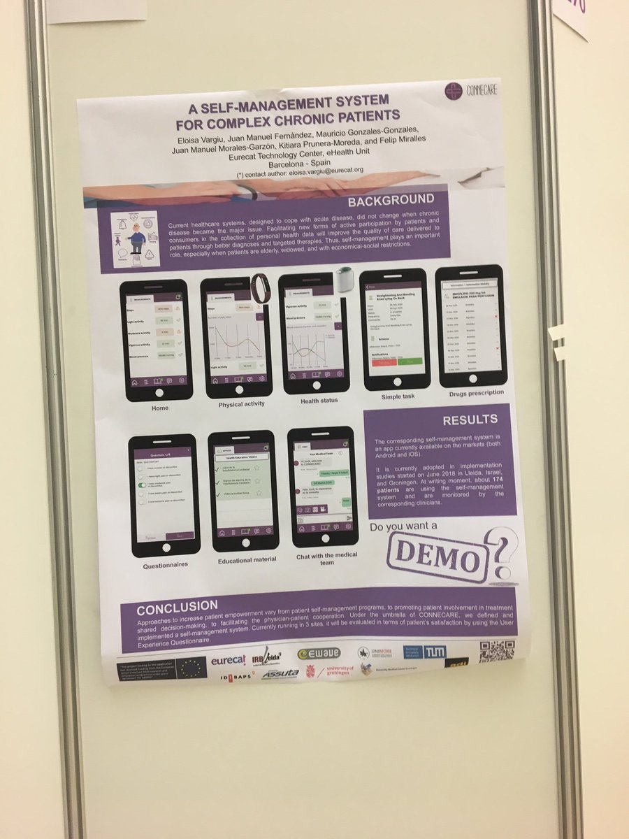 Self-management in CONNECARE, a poster at #ICIC19 by <a href="/Eurecat_news/">Eurecat</a>