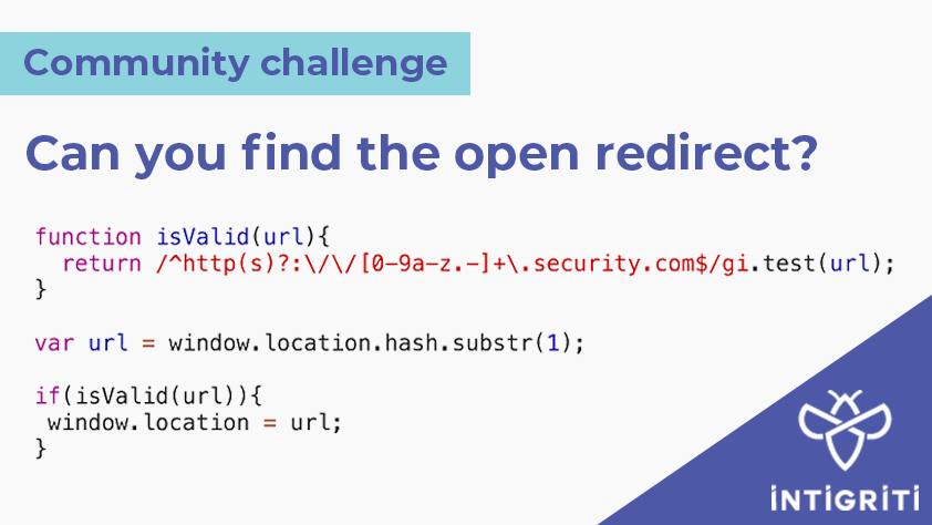 intigriti's tweet photo. CHALLENGE: Can you find the open redirect? 🕵️Let us know in the comments! 👇Don't peep! 🙈#HackWithIntigriti https://t.co/aOpx6jiG1J