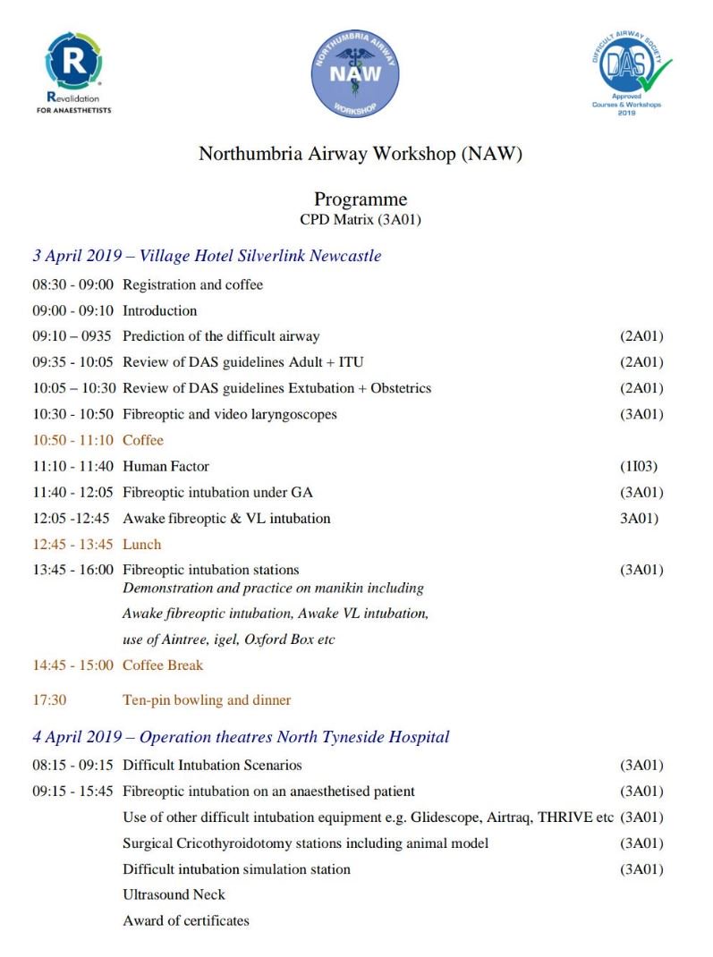 We're proud to be supporting the Northumbria Airway Workshop (NAW) over the next couple of days.
There has been some great lectures &amp; airway training already, and there is so much more still to come!

<a href="/naworkshop/">Northumbria Airway Workshop</a> #NAWorkshop