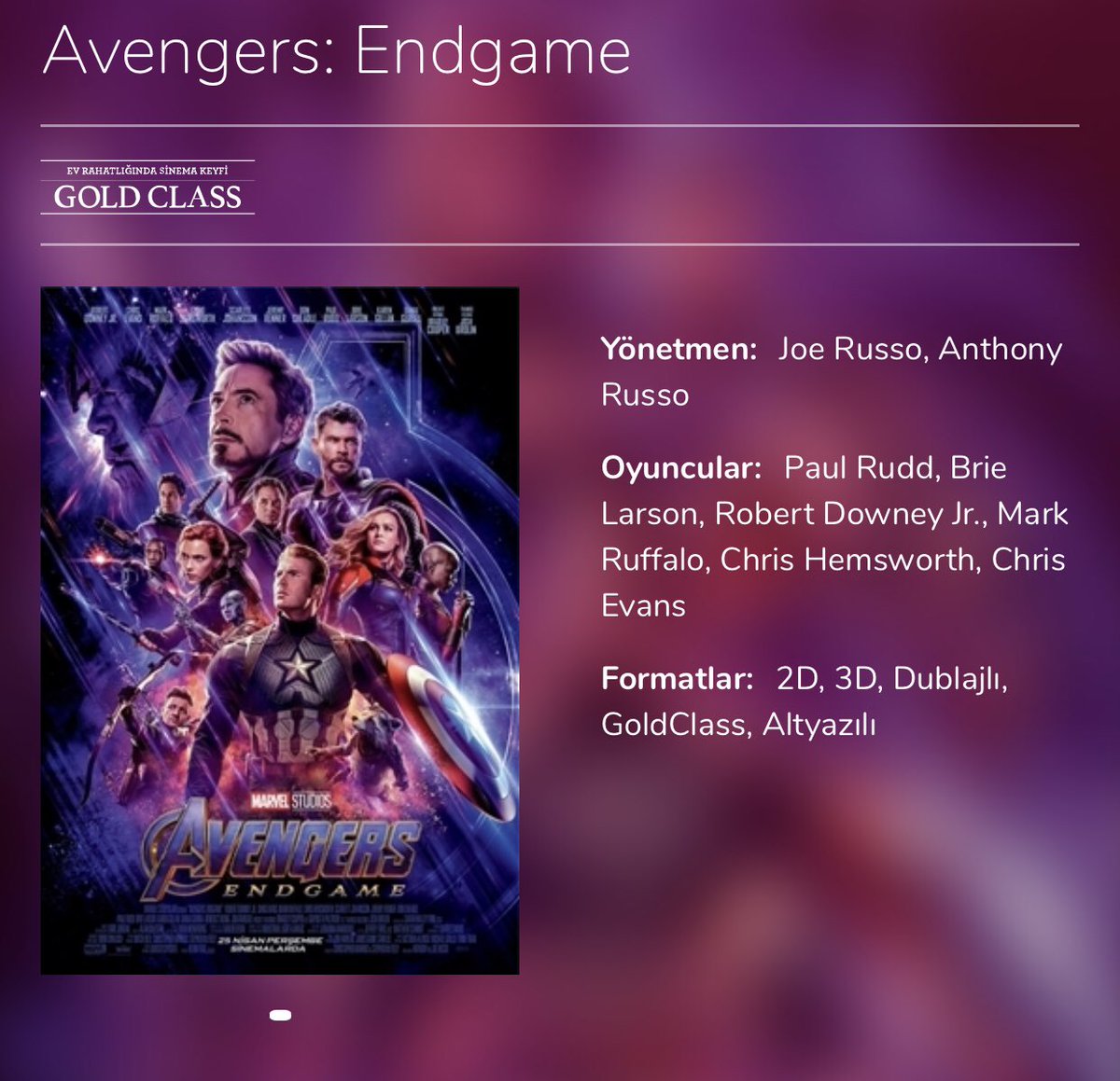 Bilet çıktığından beri Cinemaximum sayfası çökmüş #Endgame