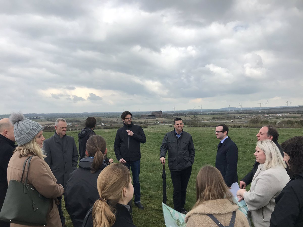 theTCPA's tweet photo. We’re @HoultonRugby for today’s @theTCPA New Communities Group strategy meeting with representatives from @mhclg & @HomesEngland learning about up-front investment in community and transport infrastructure on a site with fascinating communications history https://t.co/YUSB5ucN22 https://t.co/uLGTz3aBJ4