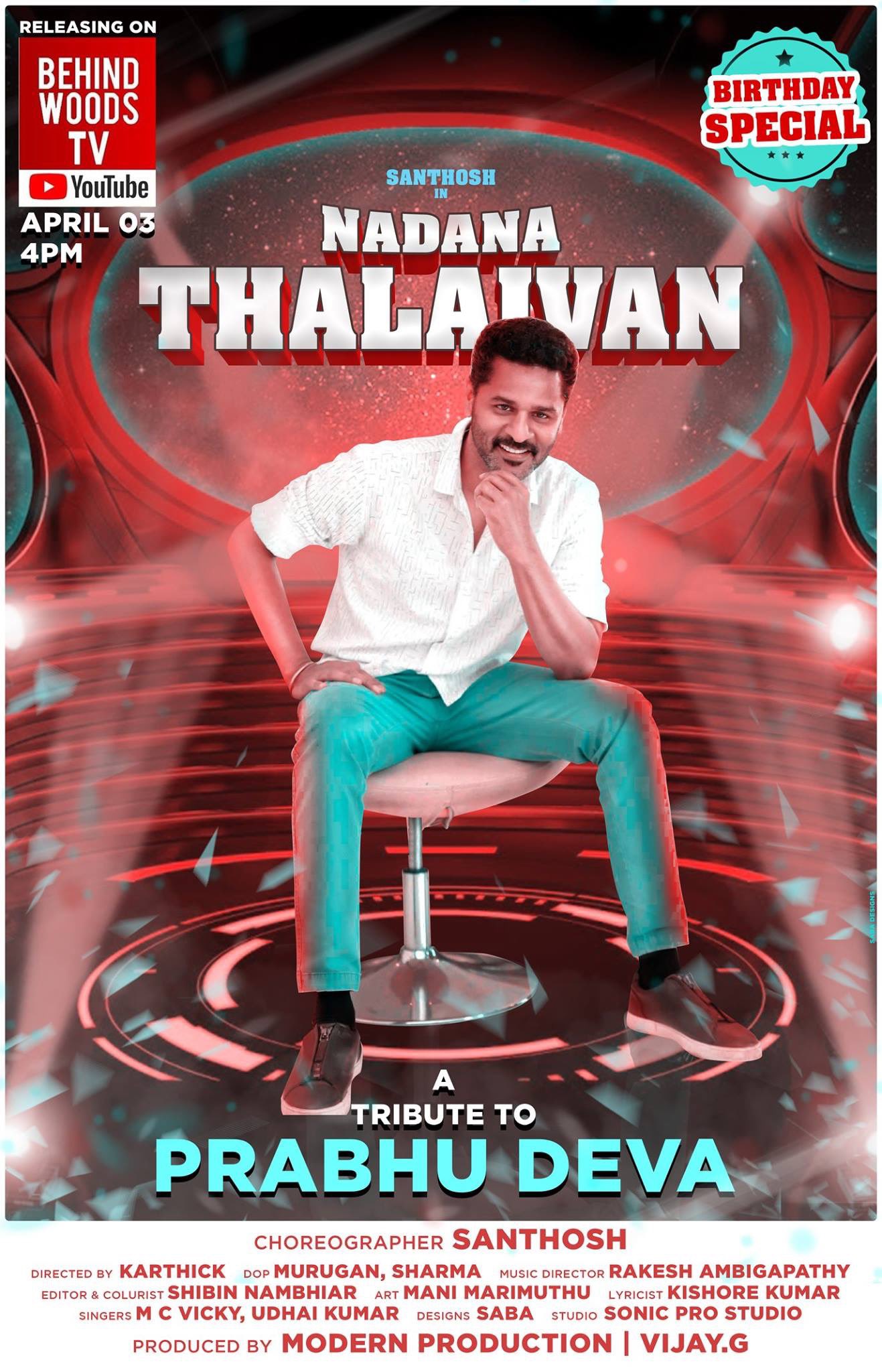  A Tribute to Prabhu deva master .. Happy Birthday master         