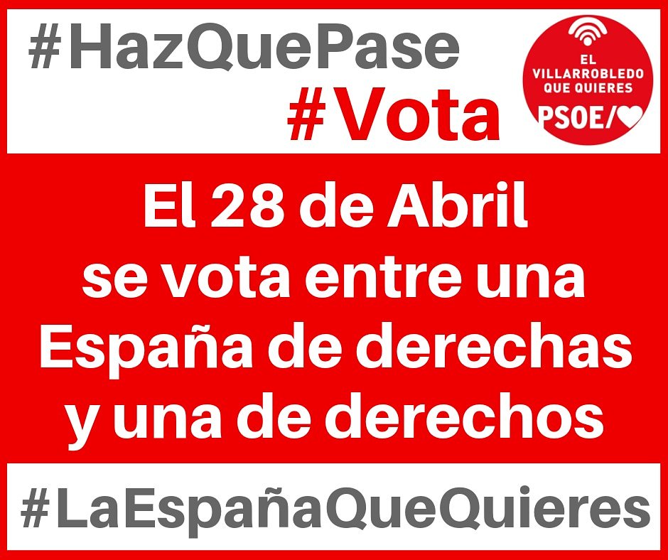PSOE_Vdo's tweet photo. ¡Pásalo! #Derechos #PSOE #psoevdo #Vota #HazQuePase https://t.co/9kFPDMhchc