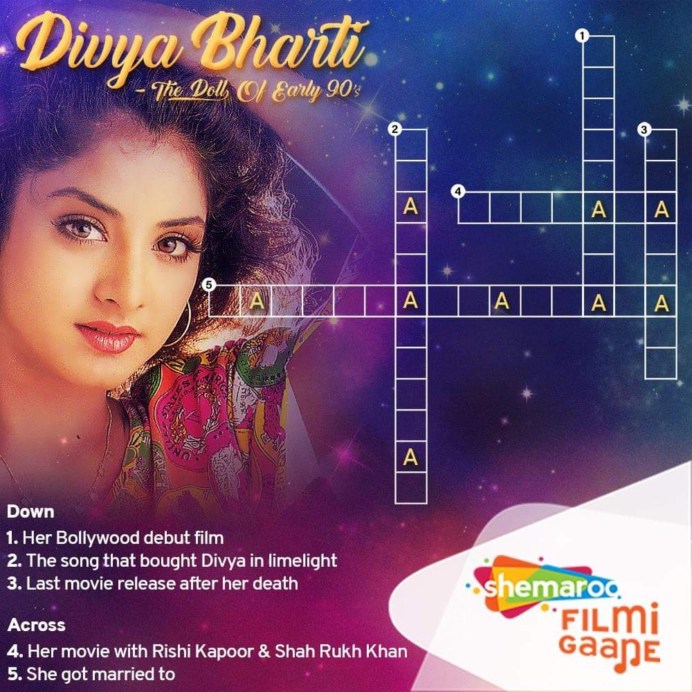 FilmiGaane's tweet photo. The talented #DivyaBharti who mesmerized the #Bollywood audience through her acting, barbie doll  looks and bubbly nature!!!! 
#DivyaBharti #DollOfEarly90 https://t.co/aBt0OJkQNK
