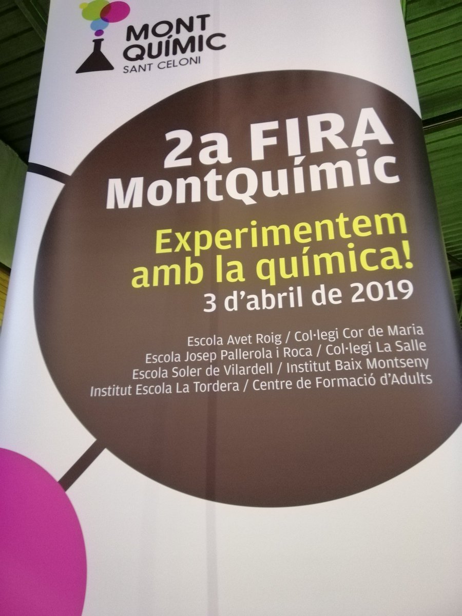SESantCeloni's tweet photo. IIa Fira del #Montquímic a @ajsantceloni amb @InsBaixMontseny #EscolaPallerola @AvetRoig @sallesantceloni @CdMSantCeloni #EscolaSolerVilardell #EscolaAdults #InstitutEscolalatordera #Renolit @uquifa #Oxiris @Arkema_group @Givaudan #Ranke https://t.co/Nopc7eP8Up