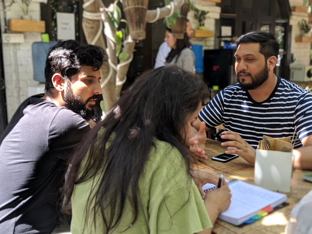 Design_Boat's tweet photo. When you design a solution, what pops into your head?
Sneak peek of our NCR students doing Usability testing for their products with "role-playing" methodology.
#uxuidesign #usabilitytesting #usertesting #designtesting #ux #ui #ncr #delhi https://t.co/v2o20MhgyR