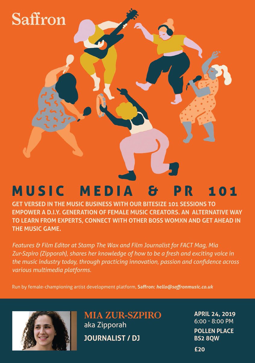 Get versed in the music business with <a href="/SaffronRecords/">Saffron</a> bitesize 101 sessions! A fresh and alternative way to learn from experts, connect with other boss womxn and get ahead in the music game. Find out more below 👇🏻 💁‍♀️

#bristol #saffronrecords #empoweringwomen