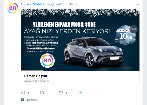EnYeniWeb's tweet photo. @Enparacom https://t.co/psoMl9IcIU Kullanıcı adıyla bir spam yayın daha yapılıyor. https://t.co/6iFMrq1h9p
