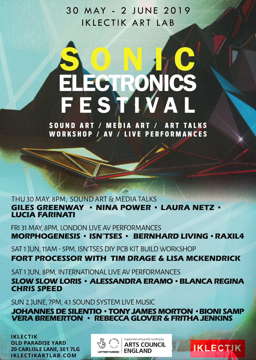 Lisa_McKendrick's tweet image. We (Isn&apos;tses) are doing a performance and synth workshop at Sonic Electronics Festival. 31st May - performance. 1st Jun - workshop. Tickets on sale at tickettailor.com/events/iklecti… #workshop #fortprocessor #experimentalmusic #sonicelectronics #diyelectronics #musicfestival #isntses