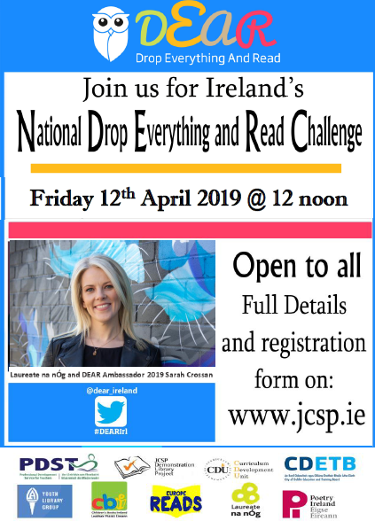 Calling on all of our writer friends to support our National Drop Everything & Read and #EuropeReads Challenge 2019. Register now! @OisinMcGann @sarahwebbishere @sheenawriter @d_ruddenwrites @AlNolan @darrenshan @JMitchellwriter @PJLynchArt @NicolaPierce3 @propermiss #DEARIrl