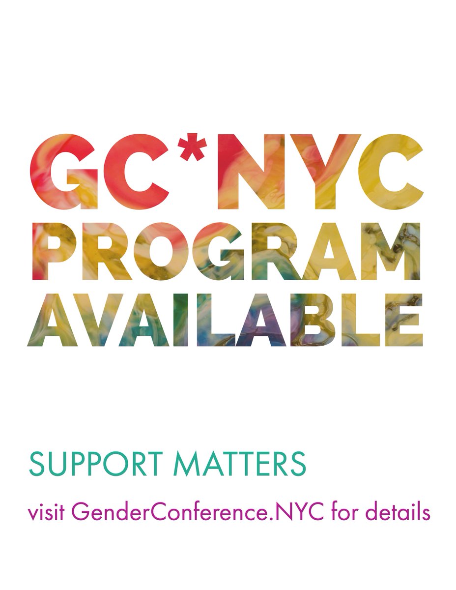 genderconfnyc's tweet photo. ANNOUNCEMENT: The GC*NYC program is available! You can find the programs for Family Day here: https://t.co/3WUXFoOp4O and Prof Day here: https://t.co/p69GDznO2X Find more info at https://t.co/War1VLd0Uo! We hope to see you there! #supportmatters #gcnyc #gcnyc2019 https://t.co/mmHhdGYaoW