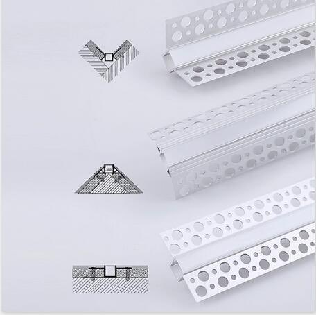 Trimless LED profile in plaster