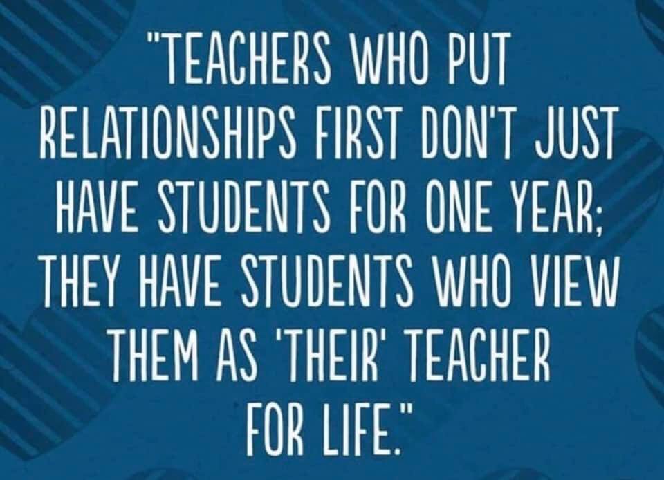 Prof_Rach_Stew's tweet photo. So very true! So grateful for those connections as many past students have now become a part of my extended family. #edchat #connectionispowerful https://t.co/YaYmqXOQEa