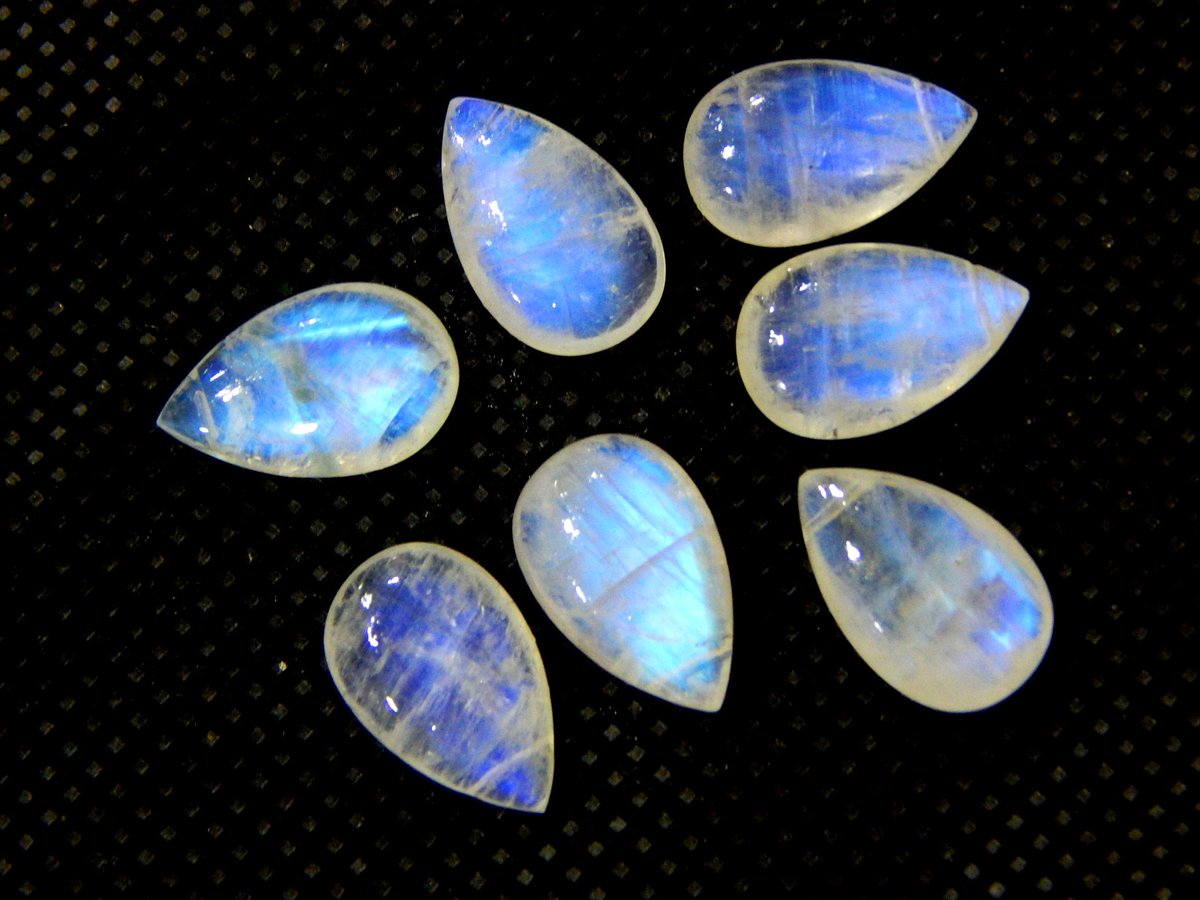 msgemshub's tweet image. White Rainbow Smooth Teardrop Beads