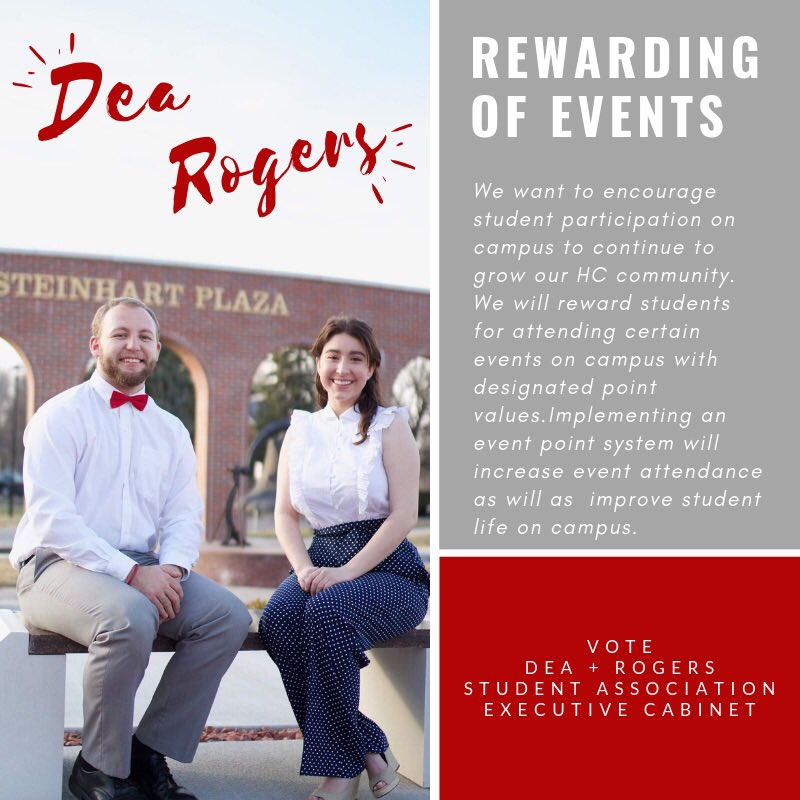 Happy Campaigning! Our last item on our platform of agenda for the next academic school year...