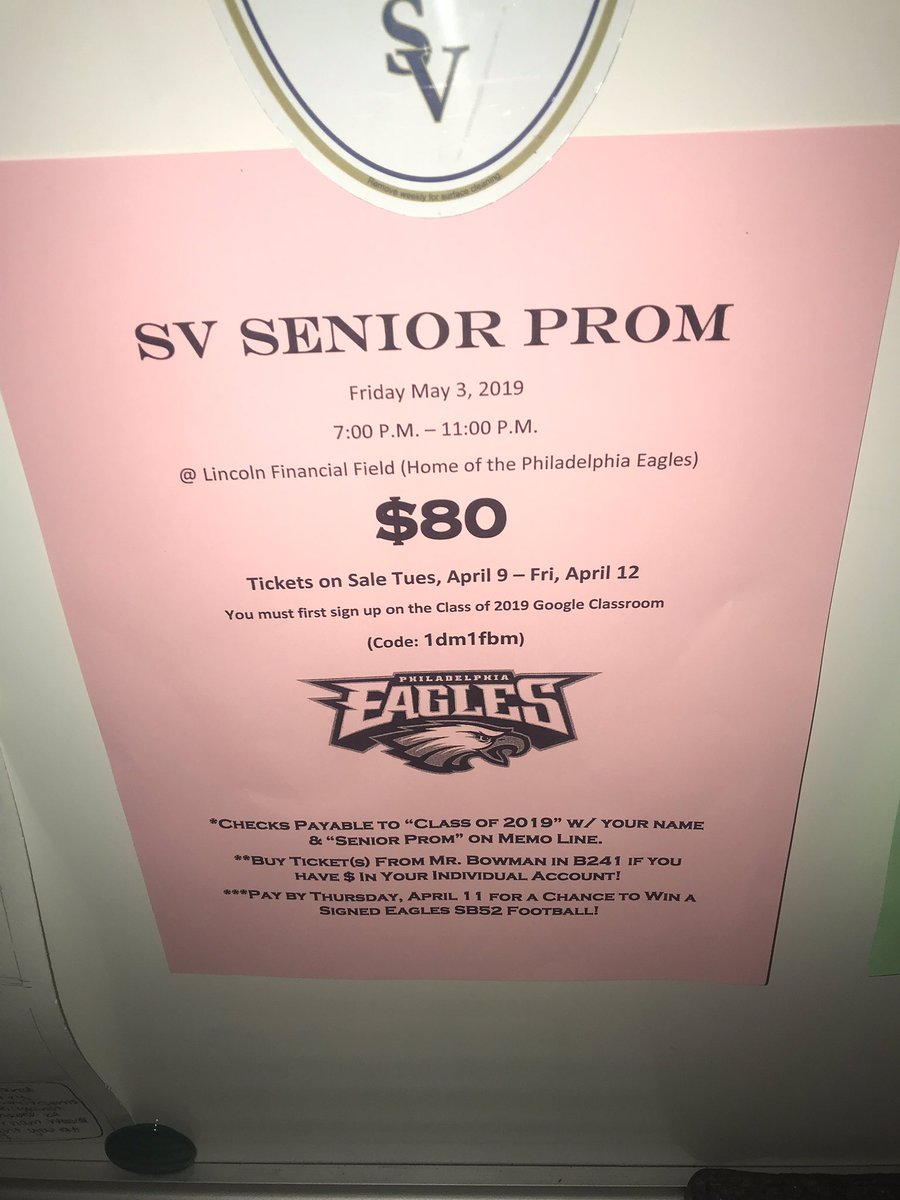 Senior Prom Info!!! Make sure you fill these out before you buy tickets (on sale from next Tues the 9th to Fri the 12th) #svseniorprom2019