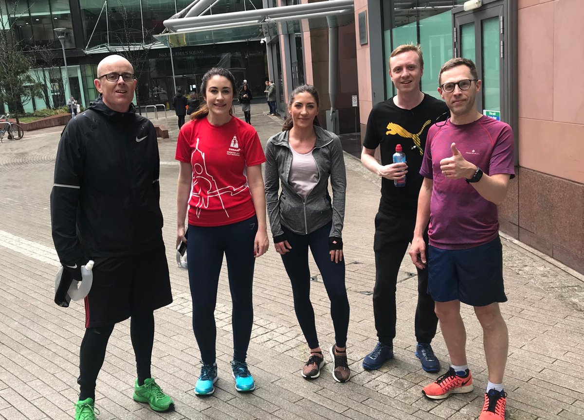 The first 5k lunch-time running group was a success! We had a soon to be London marathon finisher & two first 5k runners join! Others more than welcome to join in next week🏃🏼‍♂️💪

Well done to everyone involved ☔️ 

#StressAwarnessMonth #NationalWalkingDay #MentalHealth #Liverpool