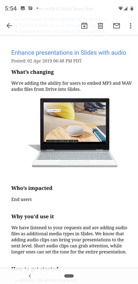 #googleSlides is adding the ability to add audio to your slides presentations! #googleedu