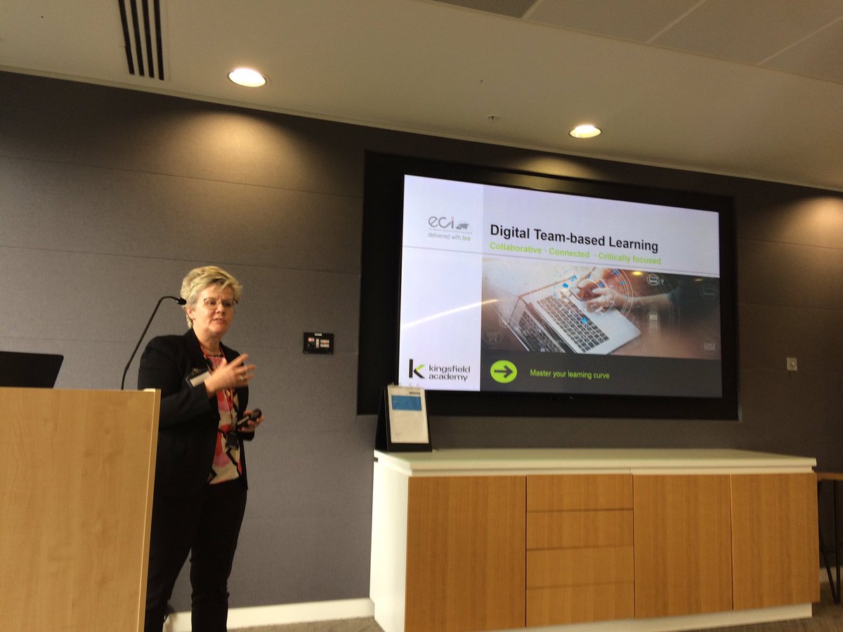eci_online's tweet photo. Gabriele Burian from kingsfield academy talks about how we use digital learning technologies to enable true collaboration @Kingsfield_UK https://t.co/X9KEJqExnw