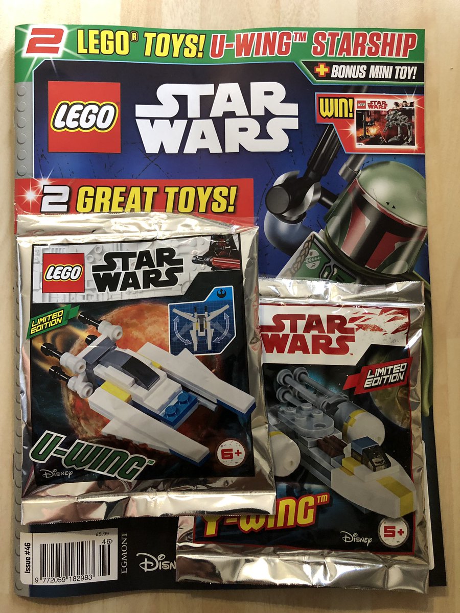 UKToyCollector's tweet image. OUT NOW!! Issue 46 of the #Lego #StarWars Magazine by @EgmontUK 😃👍🏻

With 2 great #LegoKits #UWing &amp;amp; #YWing variant

Next month a very cool looking #IG88 Minifigure

#TheForceAwakens #ANewHope #TheEmpireStrikesBack #EpisodeIX @Disney_UK #LegoStarWars #LegoStarWarsMagazine
