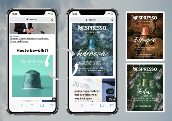YOC_Group's tweet photo. Together with @Nespresso as first mover we flip everything! You want to get to know more about the campaign? Do it as we do: Lean back, read the latest @_HORIZONT article and enjoy some coffee... ☕ #mobileadvertising #programmatic

https://t.co/a0PB28kV0I https://t.co/7IfGqCO5ZV