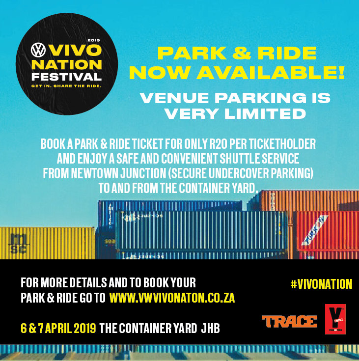 Yfm's tweet photo. Drive dry – DON'T drink and drive!

Park&amp;Ride &amp; enjoy a safe and convenient shuttle service from Newtown Junction to &amp; from The Container Yard, operating every 30 mins.

Book &amp; you could WIN a road-trip in a VW Polo Vivo! Ts&amp;Cs apply. https://t.co/WYnoebK0c1

#Vivonation https://t.co/jD7hEVxdz4