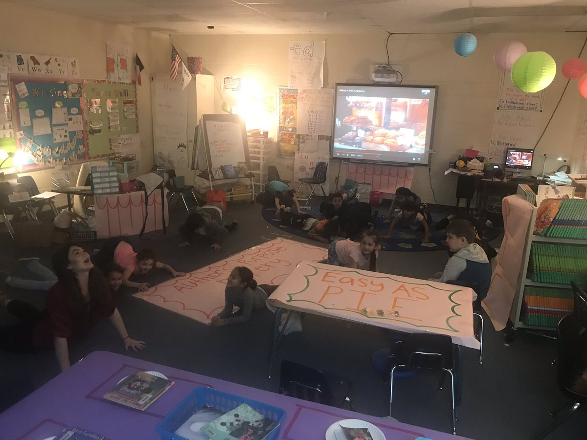 KaylaMascorro's tweet photo. Yoga with @Ms_Campbell__ this morning in our Authors Purpose Bakery! #theincrediblefirsties @WinonaTXElem https://t.co/XxQ9BMFWDp