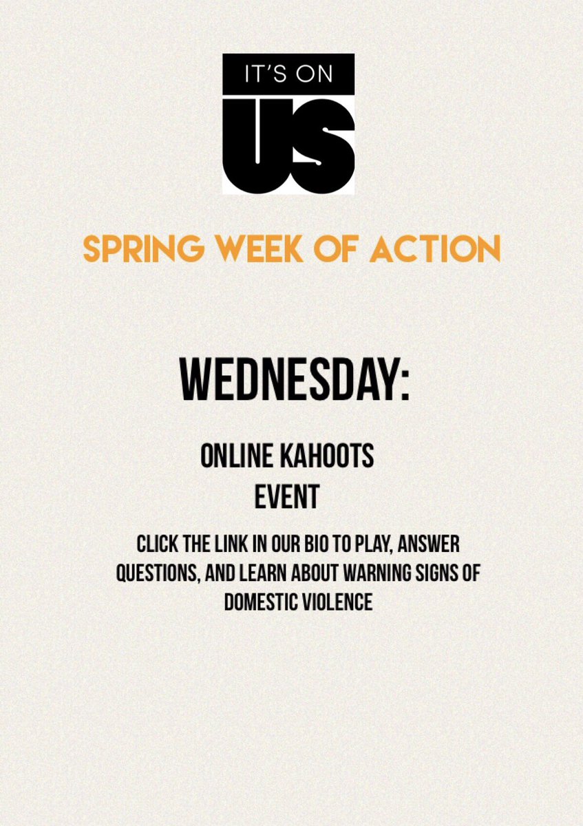 itsonusutah's tweet image. Click the link below to play! #itsonus #ItsOnUsUtah #SpringWeekofAction create.kahoot.it/share/it-s-on-…
