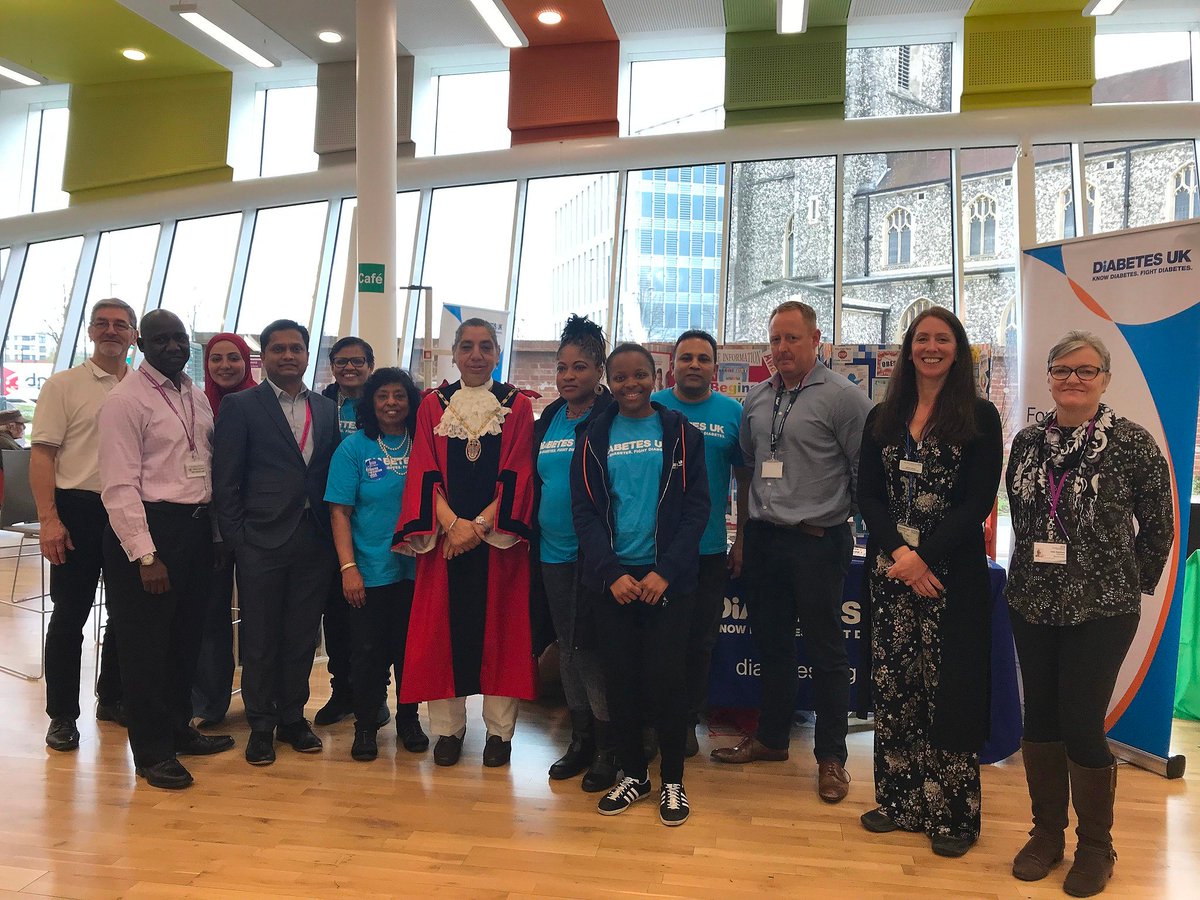 NHSEastBerksCCG's tweet photo. We would like to say a big thank you to all that have attended our event today in Slough. We had a great turn out so far including the Deputy Mayor Councillor Cheema, we are here at The Curve until 4pm. #PreventingType2 @sloughcouncil @sloughPH @DiabetesUK https://t.co/Us6vFKf91O