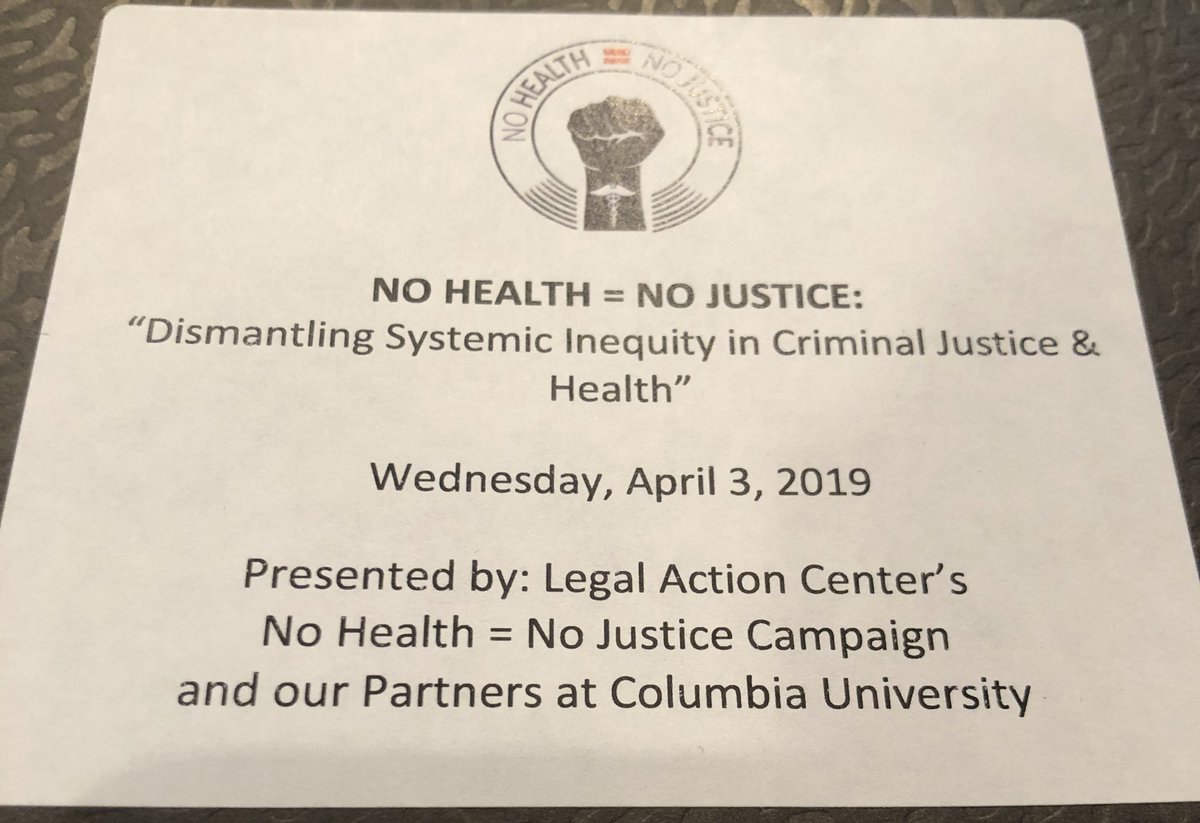 Excited to get into this conversation today #nohealthnojustice