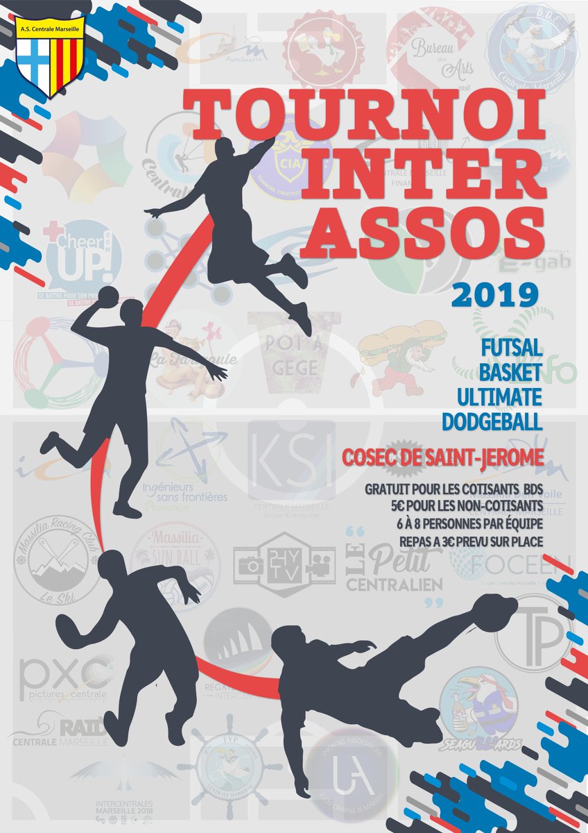 Aujourd’hui le BDS de <a href="/CentraleMars/">Centrale Marseille</a> vous propose de défendre votre association lors d’un tournoi sportif de folie 🔥🔥! L’objectif étant de savoir quelle est la meilleure 😈! Alors envoyez vos plus grands sportifs défendre vos couleurs ! #TournoiInterAssos