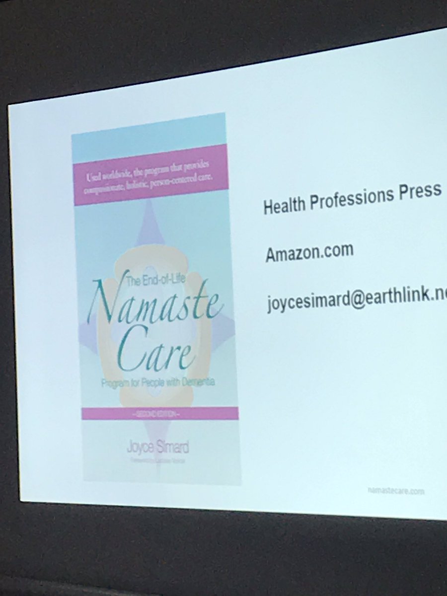 Nanamaste Care - a programme introduced for people with dementia and/or at end of life. Welcoming in, intentionally present , choreographed touch #makingadifference #humanisinghealthcare @qmudn @ProfBrendan @JanDewing @QNI_Scotland  @ClareCable