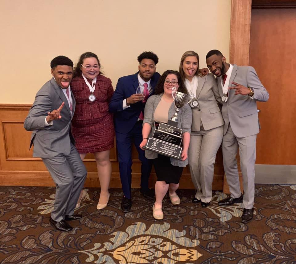 eiuCMNstudies's tweet photo. Wow, #SpeechPanther Edwyn Mitchell just placed 1st in the Nation for the third time in a row!

Overall, the team, coached by Sara Gronstal, placed 8th in the nation.

https://t.co/XeTSaFId3C https://t.co/QNKTkuYw0m