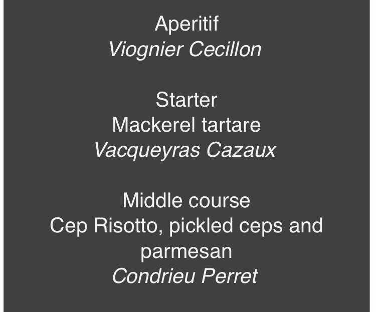 BlandfordCompt's tweet photo. * Wine Pairing Announcement * we are delighted to reveal the menu for our Rhône Tasting Dinner on April 9th. Still a few spaces available - To book email Sabrina@comptoircw.co.uk https://t.co/QgmtabJyln