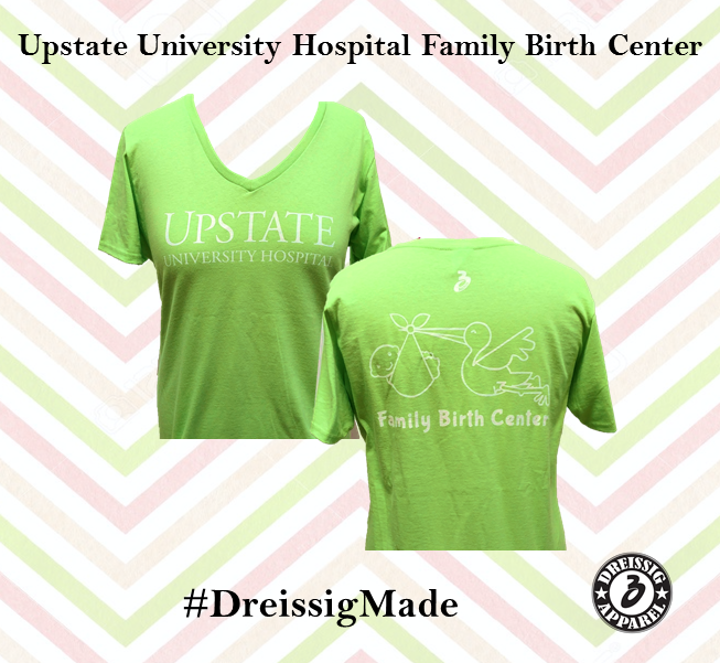 DreissigApparel's tweet image. These Upstate Medical University Family Birth Center t-shirts came out awesome!
.
Want to #GearUp in #DreissigMade apparel like this? Give us a call at (315)-701-1230 or visit us online at dreissigapparel.com for more info!
.
#customscreenprinting #screenprinting #customtees