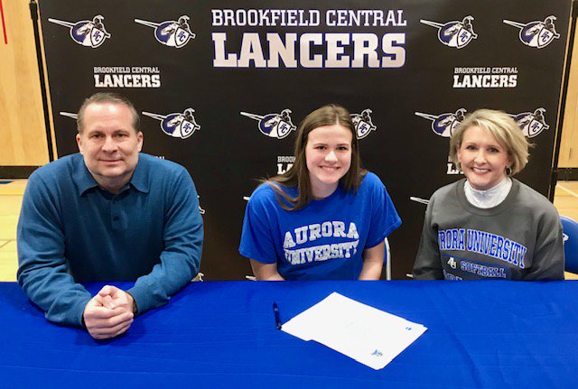 BCHSAAD's tweet photo. Congrats @LexiRayborn on signing your letter of commitment to play softball @AuroraU next year!  @BrookCentralSB @LancersBoosters https://t.co/uodWt3erYI