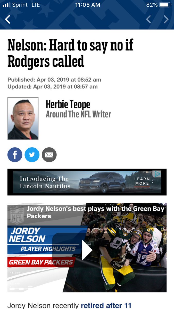 rynevondo's tweet photo. @AaronRodgers12 call him immediately. Thanks! @JordyRNelson https://t.co/PClKNWW9vq