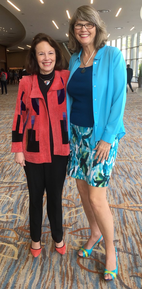In between all the thinking and learning and questioning and plotting at #ncsm19. . . we pause to appreciate shoes with <a href="/dbriars/">Diane J. Briars</a> . . . and know <a href="/BeaLuchin/">X</a> would approve. ;^)