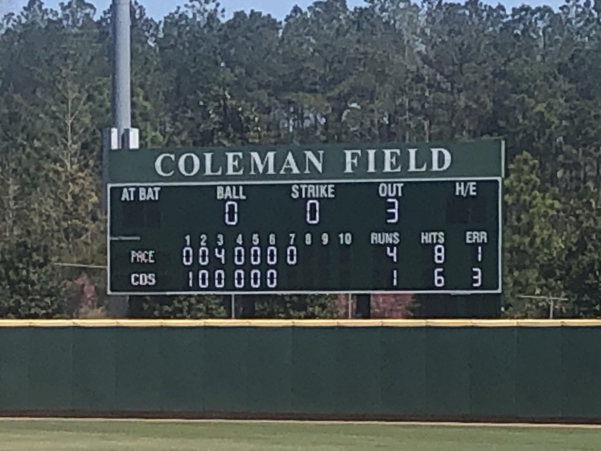 PaceSpartans's tweet photo. Congratulations to the #PaceBaseball team on getting their first win (4-1) over Corona Del Sol High School at the National High School Invitational tournament in Cary, NC! #NHSI19 #USABaseball #SpartanBaseball #PaceSpartans #SpartanPride #WeArePace https://t.co/9LC893SXZW