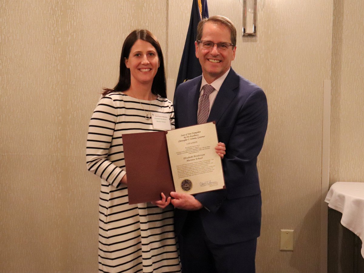 NHDeptEd's tweet photo. Adeline C. Marston Elementary School fourth grade teacher Elizabeth Henderson has been nominated for Teacher of the Year for 2020 in NH. #NHLearns #STOY20 @HamptonSAU90 https://t.co/DyY1AF9IUz