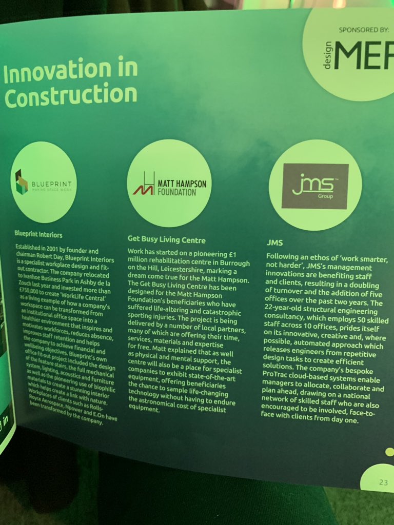 DesignMEPltd's tweet photo. Good luck to all @DesignMEPltd sponsored finalists #llia2019 https://t.co/F94j414CUL