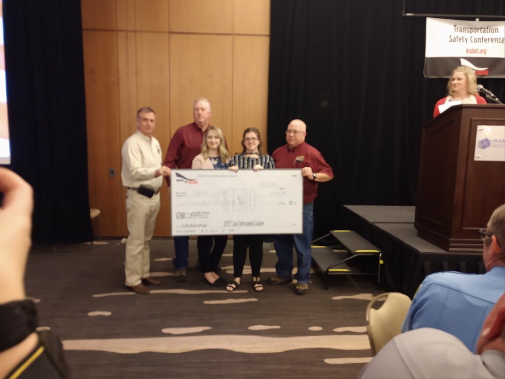 TescottSAFE's tweet photo. Congratulations to one of our senior Tescott SAFE members, Claire Case, on winning a $250 scholarship at the 25th annual Kansas Department of Transportation Safety Conference! #TSCWichita https://t.co/4UCR3aUv3z