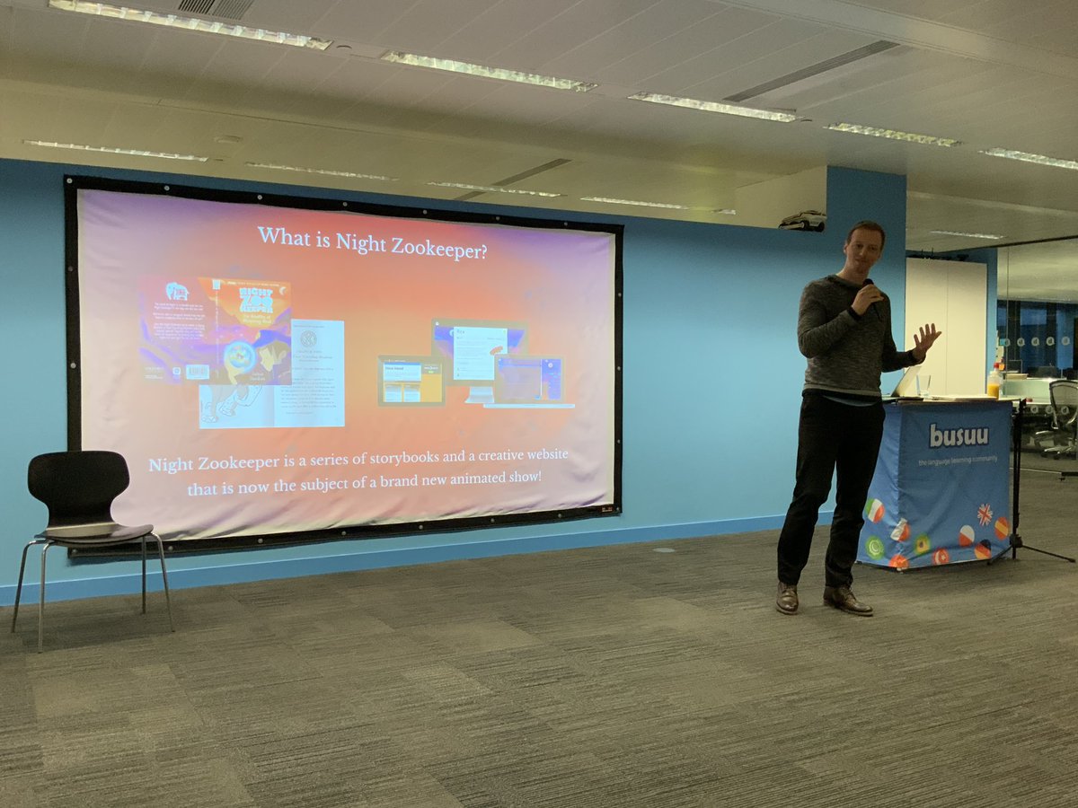 dawnhallybone's tweet photo. Great to hear @nightzookeeper talking about their journey #leguplondon and the use across the world  - it’s also an animation on @SkyKidsOfficial again with the animation and writing being driven by the children. https://t.co/nW9fzwMoby