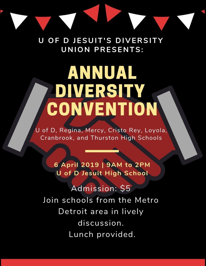UofdU's tweet photo. Cubs, the annual Diversity Convention is taking place this Saturday! Come out for great discussions and some great lunch. If you have any questions, DM us here or stop us in the halls. https://t.co/SuT4S0qWFY